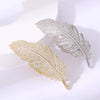 Rhinestone Feather Brooch Pin in Gold-Tone and Silver-Tone Styles - Image 40
