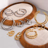Chunky C-Shaped Hoop Earrings with Four Diameter Options - Image 2