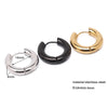 Glossy Stainless Steel Hoop Earrings For Women Men Hip Hop Steapunk Round Oval Heart Black Gold Silver Color Huggie Jewelry Gift - Image 4