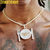 Iced Out Bling CZ Letter Badge Pendant Necklace Cubic Zirconia Gold Color Lettes Money Charm Men Hip Hop Jewelry - Image 5
