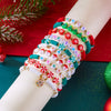 10 Pcs Christmas Crystal Beaded Stackable Bracelet For Women Santa Claus Xmas Tree Snowflake Letter Beads Bangle Party Jewelry - Image 8