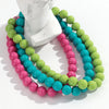 Colorful Acrylic Bead Choker Necklace with Large Round Beads - Image 1