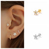 2pcs Silver Zirconia Labret Lip Ring Tragus Cartilage Piercing Stud Earrings for Women Men Earring Jewelry - Image 19