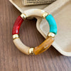 Multi-style Leopard Print Bamboo Tube Acrylic Stretchy Bracelets for Women Men Retro Resin Beaded Bangles Stack Jewelry Gift K1 - Image 12
