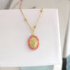 Virgin Mary Pendant Charm Necklace Women Cross Scared Heart Jesus Choker Seed Beads Stainless Steel Chain Gold Color Mom - Image 32