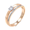 Natural Zircon Rings For Women 585 Rose Gold Silver Color Mix Setting Slim Design Daily Bride Wedding Jewelry - Image 5