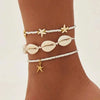 3Pcs/Set Bohemia Conch Ccb Rice Beads Anklets for Women Summer Beach Vacation Foot Chains Jewelry Accessories Gift - Image 1