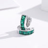 7Colors Cute Silver Square CZ Circles Small Loops Huggie Hoop Earrings For Women Jewelry Girls Aros Artes Orecchini - Image 2