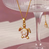 Colored Turtle Pendant Necklace for Women Summer Beach Female Charm Necklace Beads Chain Cute Stainless Steel Jewelry collar - Image 3