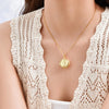 Round Zircon Virgin Mary Locked Pendant Necklace for Women, No Photo, Adjustable Link Jewelry - Image 6