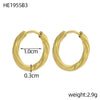 Carlidana Chic Simple Hoop Earrings Simple Women Earrings Stainless Steel Gold Plated Twisted Circle Huggies Earring - Image 15