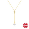 Silver Star Pendant Necklace For Women Gold Triangular Geometry Flower Inlaid Zircon Layered Jewelry - Image 13