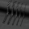 3-11mm Locomotive Men Punk Rock Stainless Steel Curb Cuban Link Chain Silver Color Bracelet For Women Biker Jewelry - Image 30