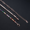Adjustable Multicolor Tennis Bracelet with Colorful Stone Accents - Image 39