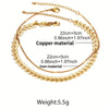 A retro and unique jewelry women's anklets with wheat ear double chains, suitable for both men and women. A gift for mom and gir - Image 3