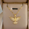 Yupsk Stainless Steel Cubic Zirconia Phoenix Pendant Necklace for Women Buling Crystal Unisex Jewelry Gift - Image 7