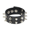 Unisex Gothic Studded Bracelet Pu Leather Adjustable Black Wristband Rock Punk Cuff Bangle - Image 5