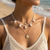 3pcs/set Bohemian Pearl Starfish Pendant Necklace for Women Irregular Blue Stone Beads Link Chain Beach Party Jewelry - Image 14