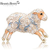 Cute Enamel Zodiac Goat Brooches for Women Unisex Animal Pins Casual Party Year Jewelry Accessories Gifts - Image 1