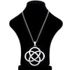 1 x Tibetan Silver Large Abstract Hindu OM Aum Symbol Yoga Buddhist Pendant Necklaces On Long Chain Lagenlook 34" - Image 11