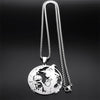 Witch Ball Moon Spell Pendant Necklace for Women/Men Silver Color Stainless Steel Wicca Pagan Chain Jewelry Colier NZZZ526S02 - Image 4