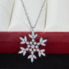 Shining Zircon Snowflake Shape Pendant Necklace for Ladies Simple Jewelry Christmas Wedding Party Accessories - Image 2