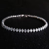 Roman Crystal Geometric Chain Bracelets for Women Goth Full Rhinestone Marquise Charm Tennis Bracelet Wed Jewelry - Image 2