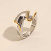 La. Muses Mixed Color Twisted Line Stainless Steel Women's Ring Pvd Gold-plated Jewelry Gift - Image 3