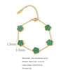 Gold Plated Stainless Steel Necklace Woman Five Leaf Petals Double Sided Necklaces for Women Pendant Flower Clover Jewelry - Image 19