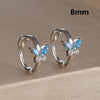 2PCS Simple Mini Butterfly Huggie Hoop Earrings 6MM 8MM Small Colorful Zircon Cartilage Earring Ear Bone Nail Piercing Jewelry - Image 11