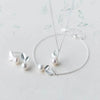 Silver Color Sweet Bud Leaf Simulated Pearl Necklace+Earrings+Bracelet For Women Jewelry Sets Korean Jewelry - Image 7