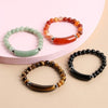 JD Stone Tiger Eye Amethyst Rectangle Bar Charm Bracelet Women Men Stone Powder Crystal Rough Chakra Jewelry - Image 29