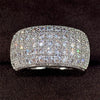 Micro Paved 5 Lines CZ Ring for Women Bling Bling Female Ring Party Engagement Wedding Bands Jewelry - Image 2