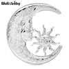 Stainless Steel Sun And Moon Brooches For Women Unisex 2-color Moon-God Luna Figure Minilmaist Chic Brooch Pins Gifts - Image 2