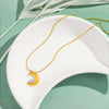 Personality Geometric Moon Sparkling Zirconia Necklace Crescent Pendant Jewelry Women Vacation Choker Gifts - Image 5