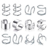 2/12pcs Stainless Steel Ear Cuff Leaf Clip Earrings for Women Climbers No Piercing Fake Cartilage Earring Accessories - Image 4