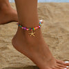 Beach Anklet for Women Bohemian Starfish Pendant Chip Stone Adjustable Gold Silver Multicolor Summer Vacation Jewelry - Image 6