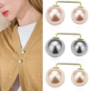 Imitation Pearl Double Head Brooch Pin Waist Clip Set - Image 3