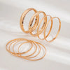Twist-Texture Bangle Bracelet Set in Gold-Tone and Silver-Tone Styles - Image 10