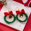Christmas Red Zircon Crystal Bow Stud Earrings For Women Heart Shape Bowknot Christmas Earring Year Festival Jewelry - Image 20