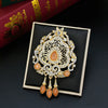 Gold Color Caftan Brooch for Women Moroccan Wedding Dress Jewelry Turkish Arabic Crystal Hijab Lapel Flower Brooch Pins - Image 7
