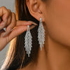 Long Tassel Drop Earrings for Women Black Gold Silver Color Rhinestone Dangle Earring Wedding Party Jewelry Gift - Image 30