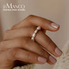 Korean Imitation Pearl Minimalist Pearl Finger Ring White Round Pearl Ring Wedding Anniversary Gift - Image 1