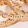 Happy Face Girls Bangle Gold Color Crystal Beads Women Bracelet Jewelry Accessories - Image 5
