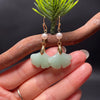 Retro Green Jade Ginkgo Leaf Style Pearl Drop Earring Chinese Ancient Style Hook Earrings For Women Gift - Image 2