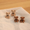 Cute Flocking Plush Rabbit Stud Earrings for Women Korean Brown Animal Bear Earring Jewelry Party Girls Gift - Image 2