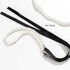 Imitation Pearl Choker Necklace with Lace-Up Bow Detail - Image 9