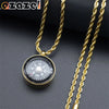Mini Survival Compass Pendant Necklace Women Men Camping Hiking Pocket Compass for Outdoors Paracord Necklaces Jewelry N6132S08 - Image 1