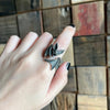 Buyee Silver Big Ring Finger Cute Bat Open Ring for Woman Men Unique Animal Punk Jewelry Circle - Image 1