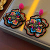 Colorful Rice Beads Embroidered Flower Earrings for Women Unique Design Drop Earring Retro Delicate Jewelry - Image 5